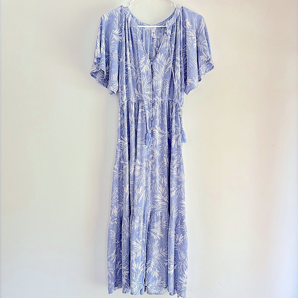 Floral Blue Maxi Dress